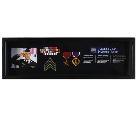 Black Shadow Box Base For Memorial Flag Case by Studio Décor®